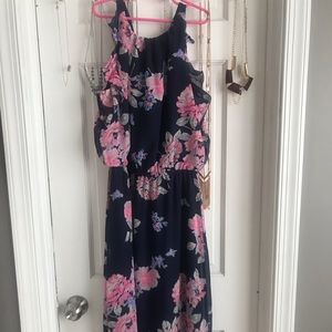 Navy Floral Maxi